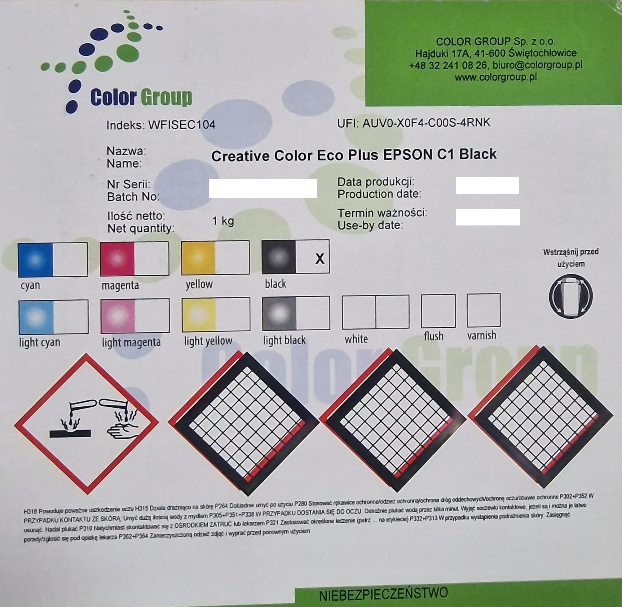 Creative Color Eco Plus Epson C1 CZARNY - obrazek 2