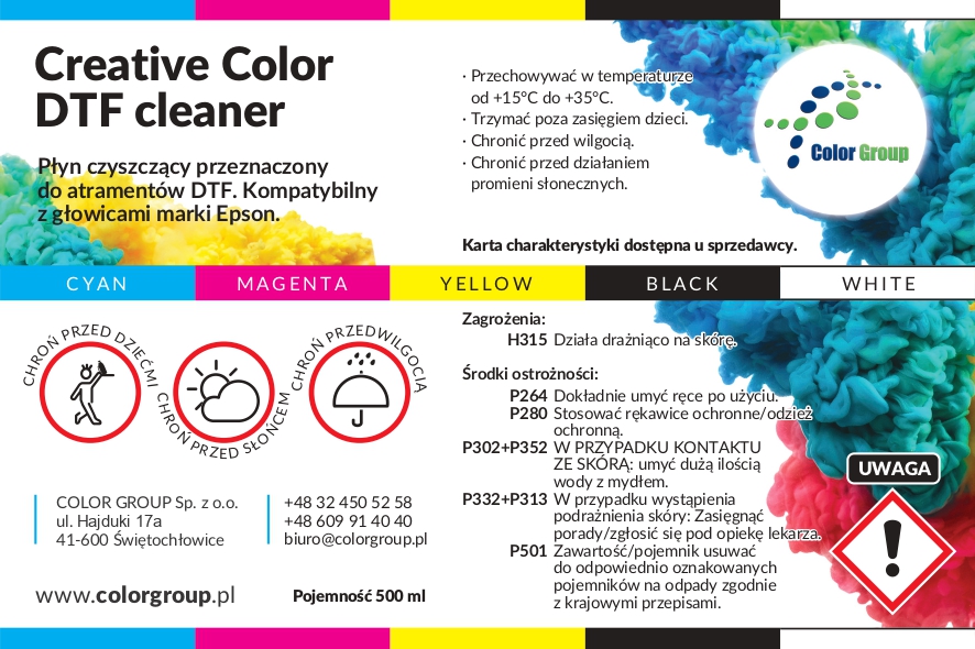 Creative Color DTF cleaner - płyn czyszczący (0,5 L) - obrazek 2