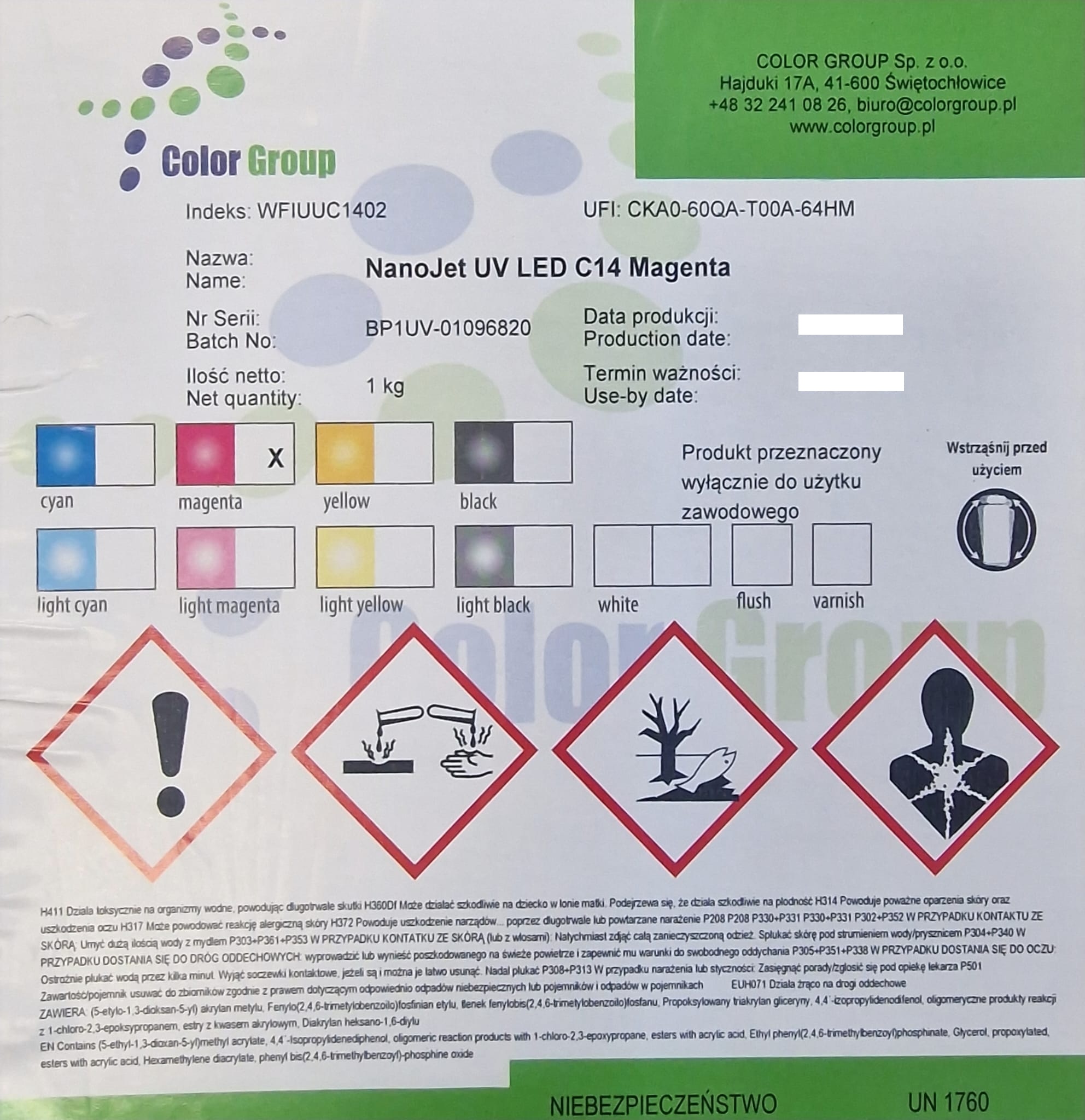 Creative Color UV LED C14 Magenta - obrazek 2